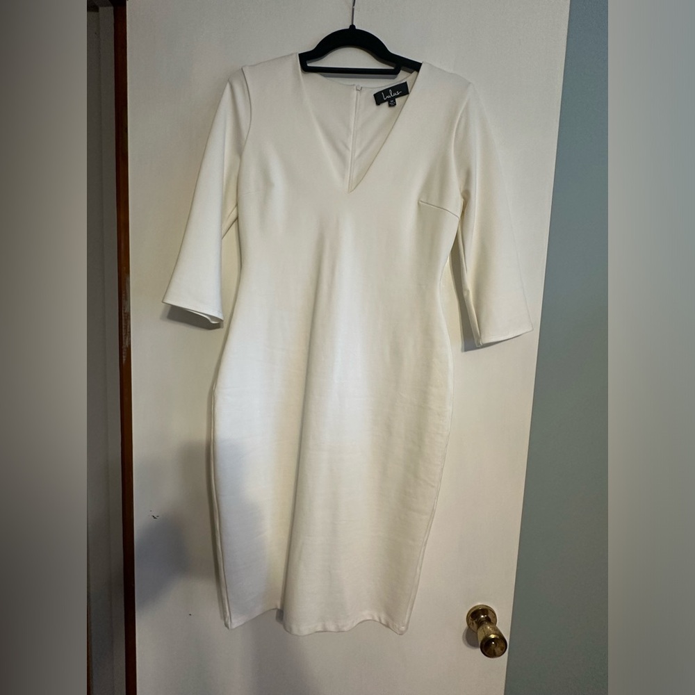 Lulu’s white midi body con